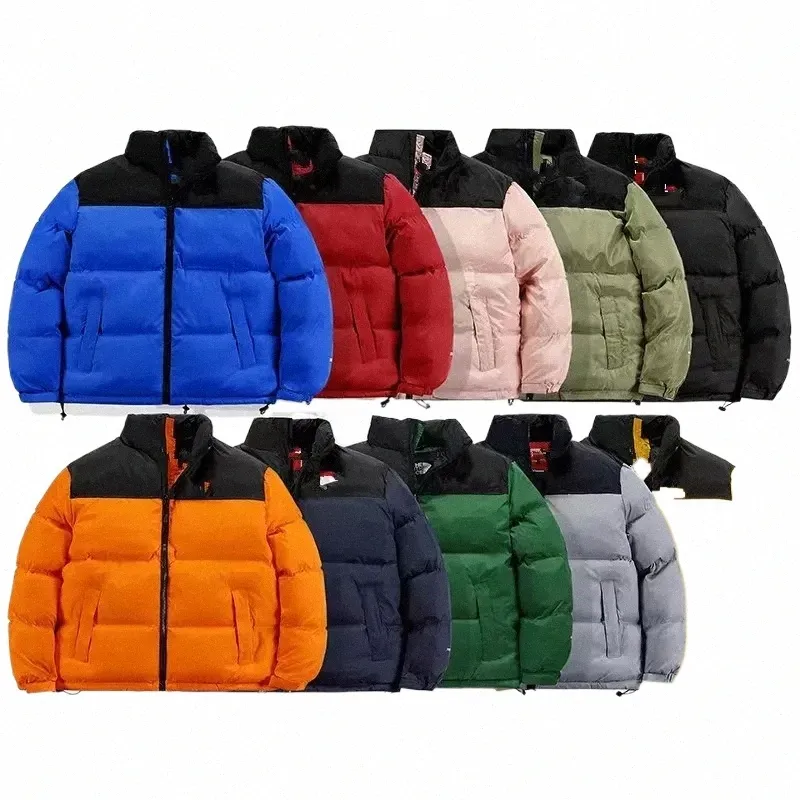 nf puffer heren donsjack jassen Tops Uitloper borduurwerk Opstaande kraag Losse dikke rits Mode winterjassen bovenkleding GERECYCLED ZWARTE TIJM r N51f#