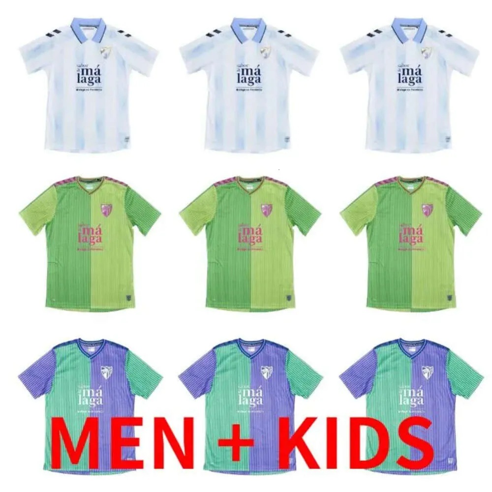 Qqq8 23 24 Malaga Soccer Jerseys 2023 2024 Cf Malaguista Jcastro Ontiveros Juanpi Maillots De Foot Maglia Santos Adrian Uniforme da calcio