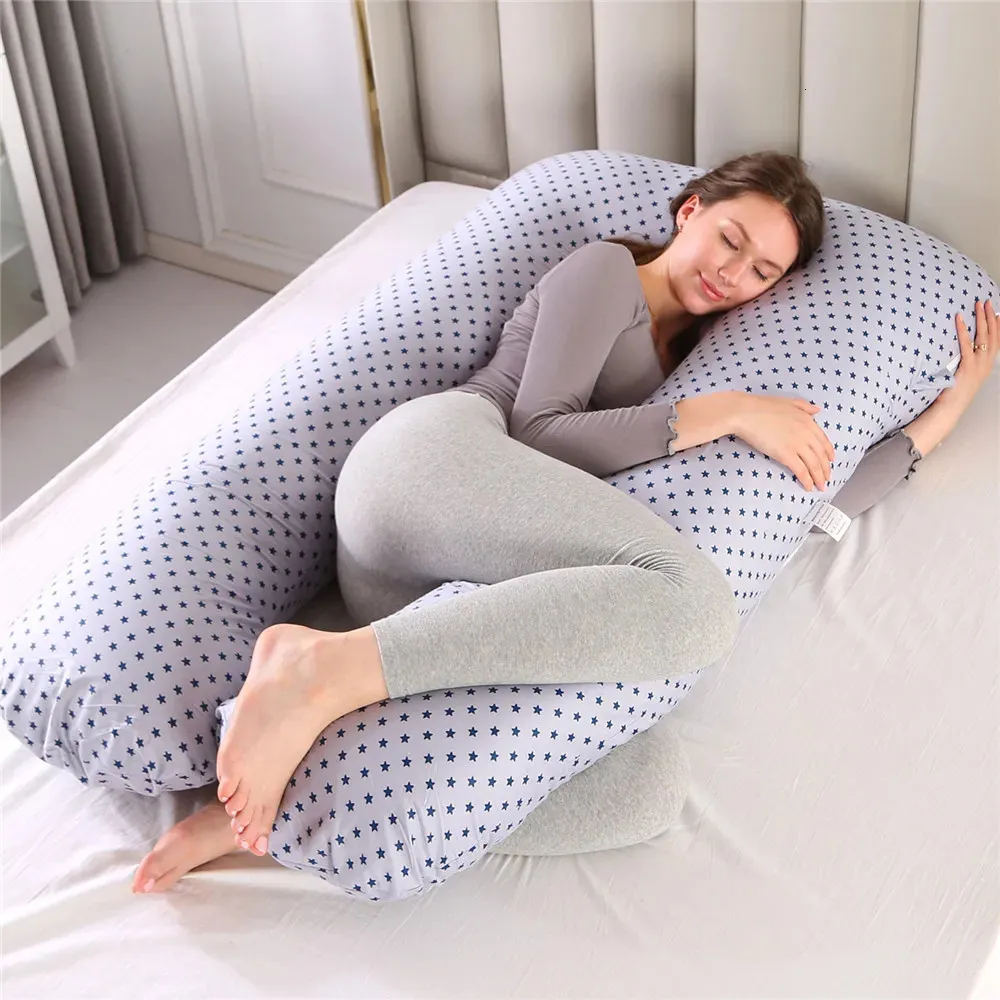 U/H Shaped Pregnancy Body Pillow - Detachable, Adjustable, Supports Back, Hips, Legs & Belly-1081144