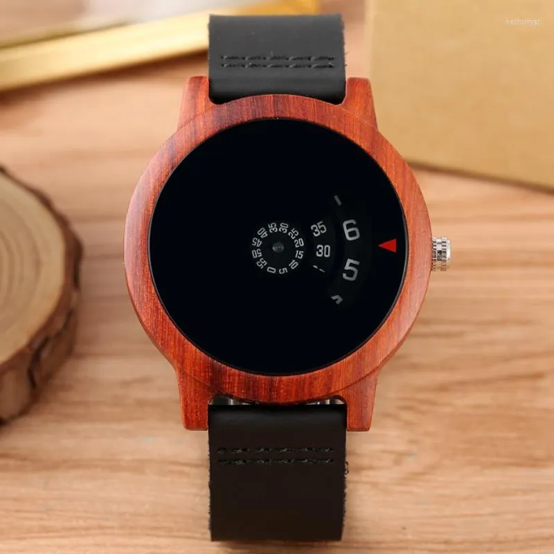 Наручительные часы минималистские поворотные часы для дерева уникальный вентилятор в форме фаната