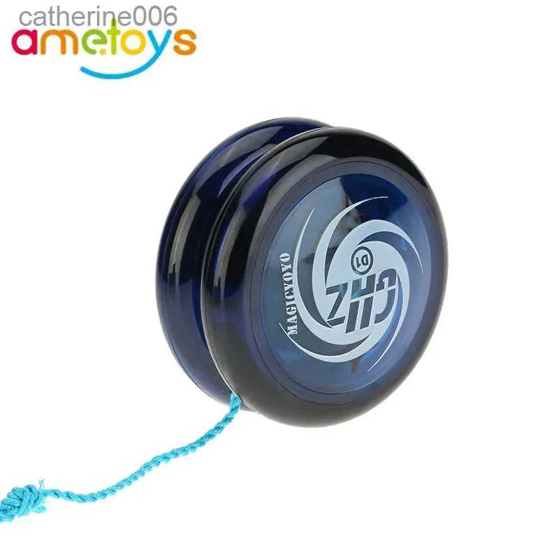 Yoyo Magic Yoyo D1 Poly Carbonate Plastic Loop Yo-yo Narrow Plain Shaft Star Burst System with Spinning String for KidsL231102