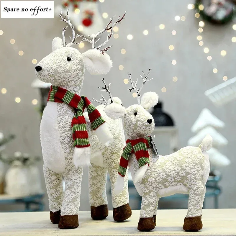 Juldekorationer Juldockor Santa Claus Snowman Elk Toys Xmas Figurer Julklapp till Kid Xmas Tree Ornament Juldekoration 231102