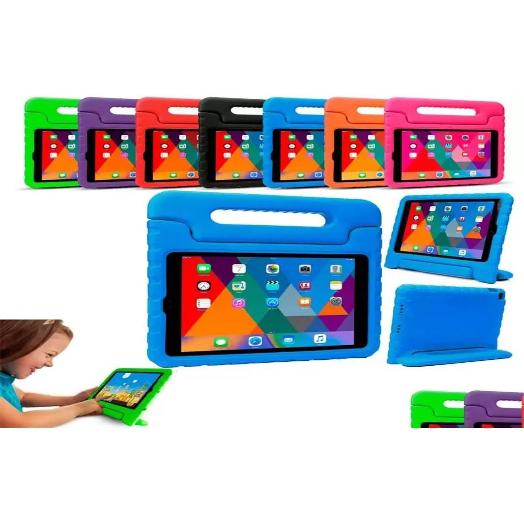 Fundas para PC para tableta Bolsas para niños Mango Soporte Eva Funda suave a prueba de golpes para iPad Mini 2 3 4 Air Pro129 Pro11 HD8 S5199391 Drop Delive Dht5P