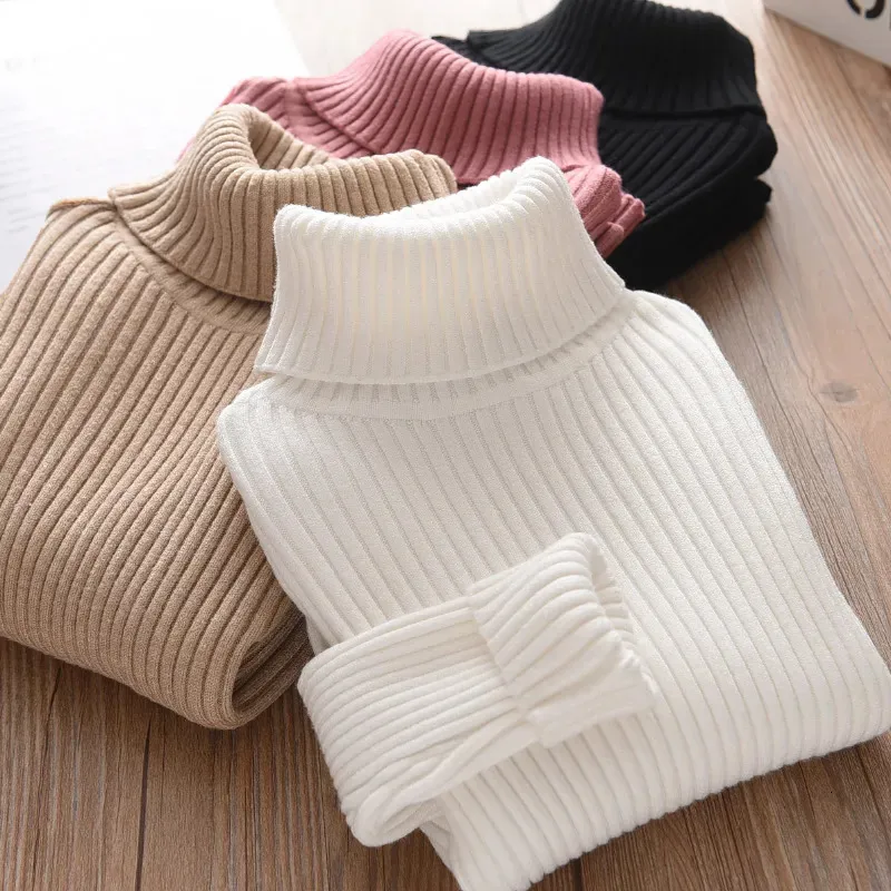 Pullover IeNens Girls Sweter Pullovers zimowe chłopcy ciepłe swetry Tops 2-11 lat Koszula dla dzieci dziecięce ubrania 231102
