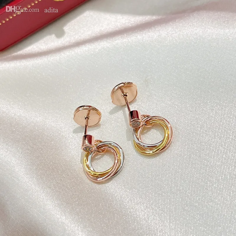 سحر Trinity Encling for Woman Designer Gold Plated 18k T0p الجودة أعلى جودة عداد الجودة الكلاسيكية على الطراز الفاخر الهدية الذكرى السنوية 010