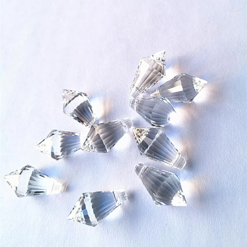 Ljuskronor kristall toppkvalitet 100 st/parti 11 22mm Clear Mini K9 Icicle droppar för DIY -tillbehör del smyckedekoration