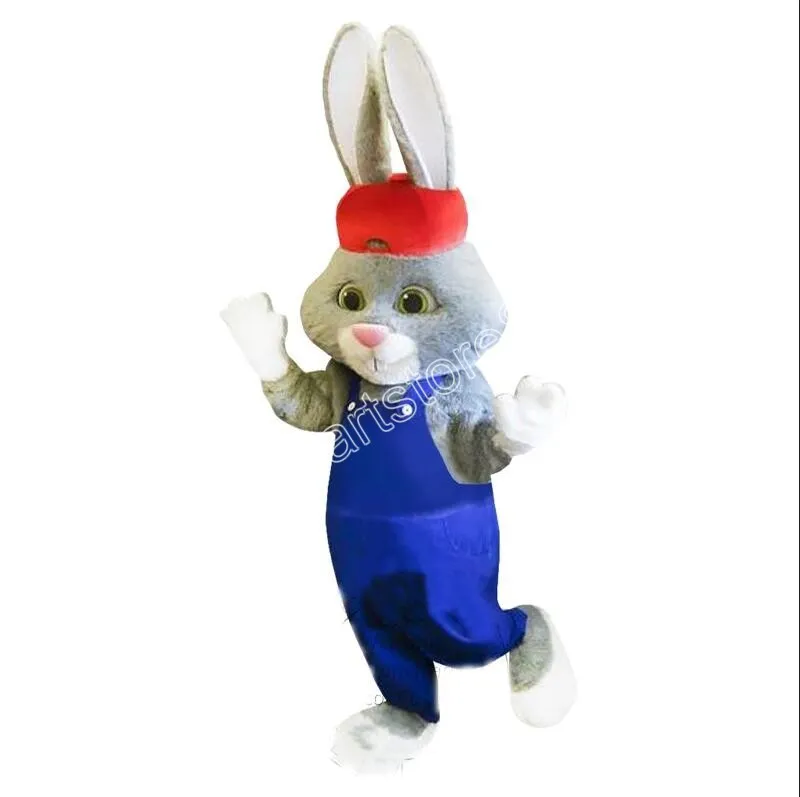 Wysokiej jakości Happy Rabbit Mascot Costume Carnival unisex strój dla dorosłych rozmiar Halloween Boże Narodzenie przyjęcie urodzinowe ubieranie się promocyjne rekwizyty promocyjne