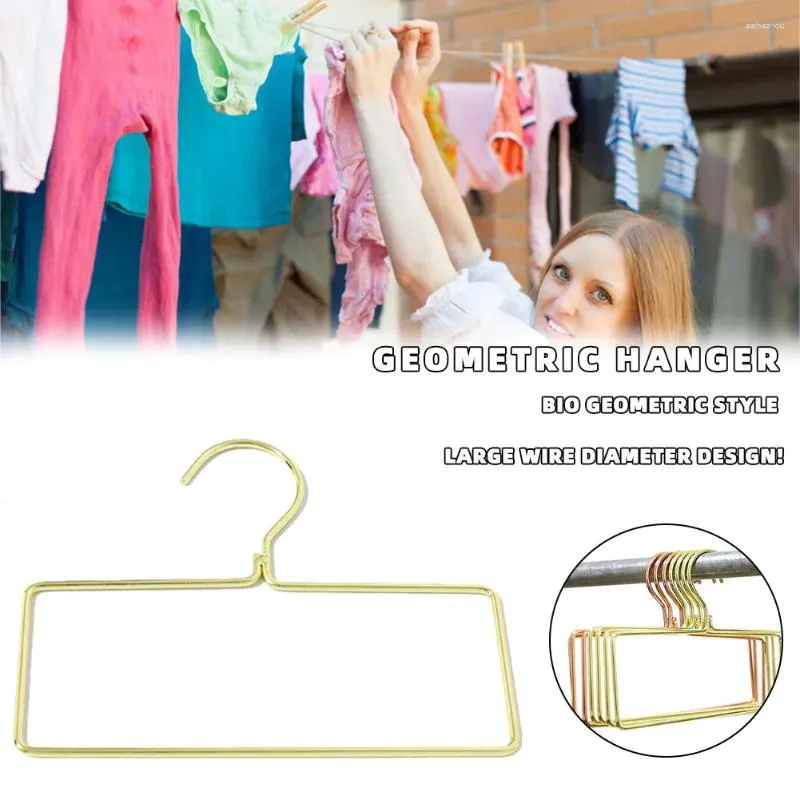 Cabides 10 pcs casaco de ouro metal roupas rack material de ferro retângulo para quarto armário organizador resistente forte antiderrapante