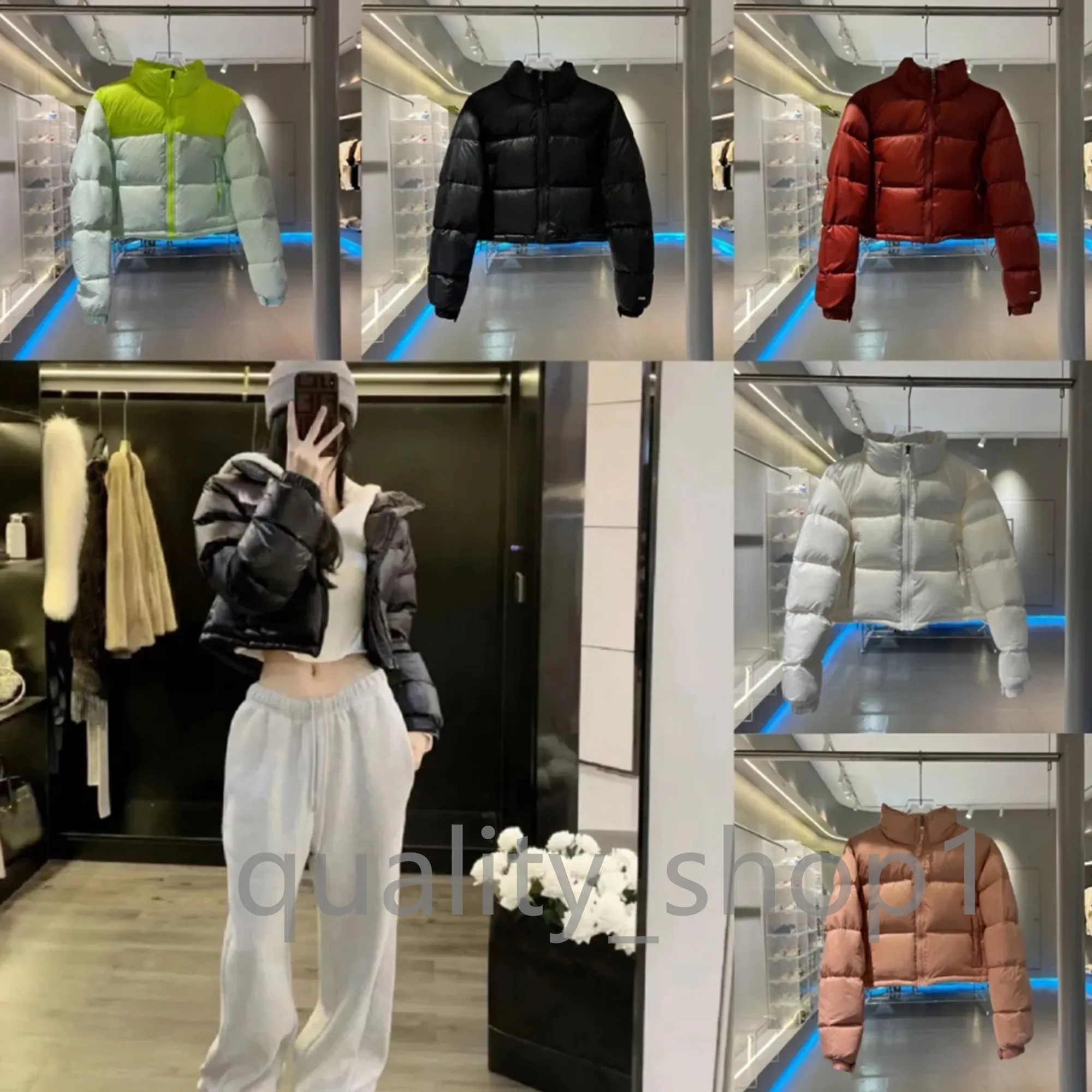 Designerska damska kurtka krótka puffer kurtka luksusowa marka Stylistka w dół płaszcz moda moda kurtka zimowa ciepła płaszcz na zewnątrz streetwear na północ rozmiar s-l