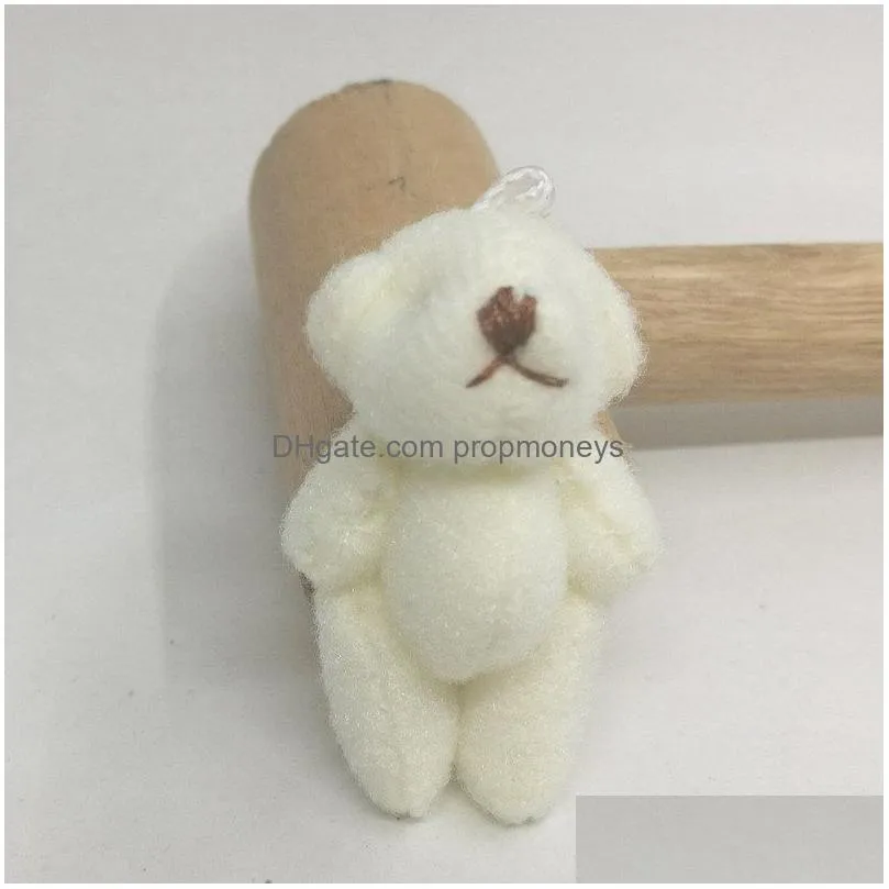 Stuffed & Plush Animals Whole 60Pcs Kawaii Small Joint Teddy Bears Stuffed Plush 4 5Cm Toy Teddy-Bear Mini Bear Ted Toys Wedding Gift Dhtei