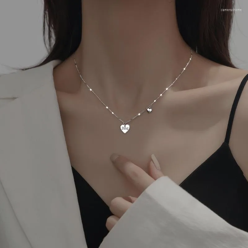 Colares pendentes de moda coreana temperamento de luxo de luxo colar para mulheres estéticas coquette decoração romântica dia dos namorados