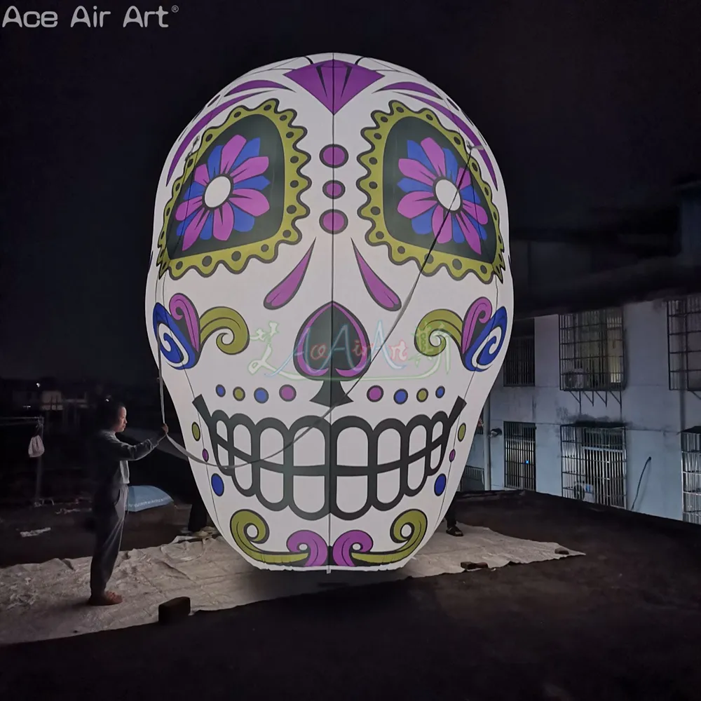 DHgate.com:15ft Inflatable Skull LED Ghost Halloween Decoration for ...