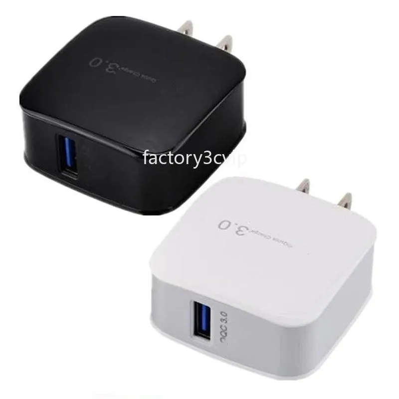 Quick Chargers QC 3.0 18W EU US Travel Wall Charger power adapter fast charging plug for iphone 15 13 14 samsung s6 s7 s8 plus F1