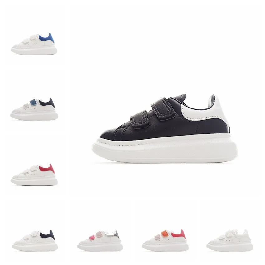 Chaussures pour enfants designer pour garçons filles en cuir extérieur courir les basket-ball de basket-ball 3m 3m veet noir blanc épais hauteur plate à plat augmentant décontracté