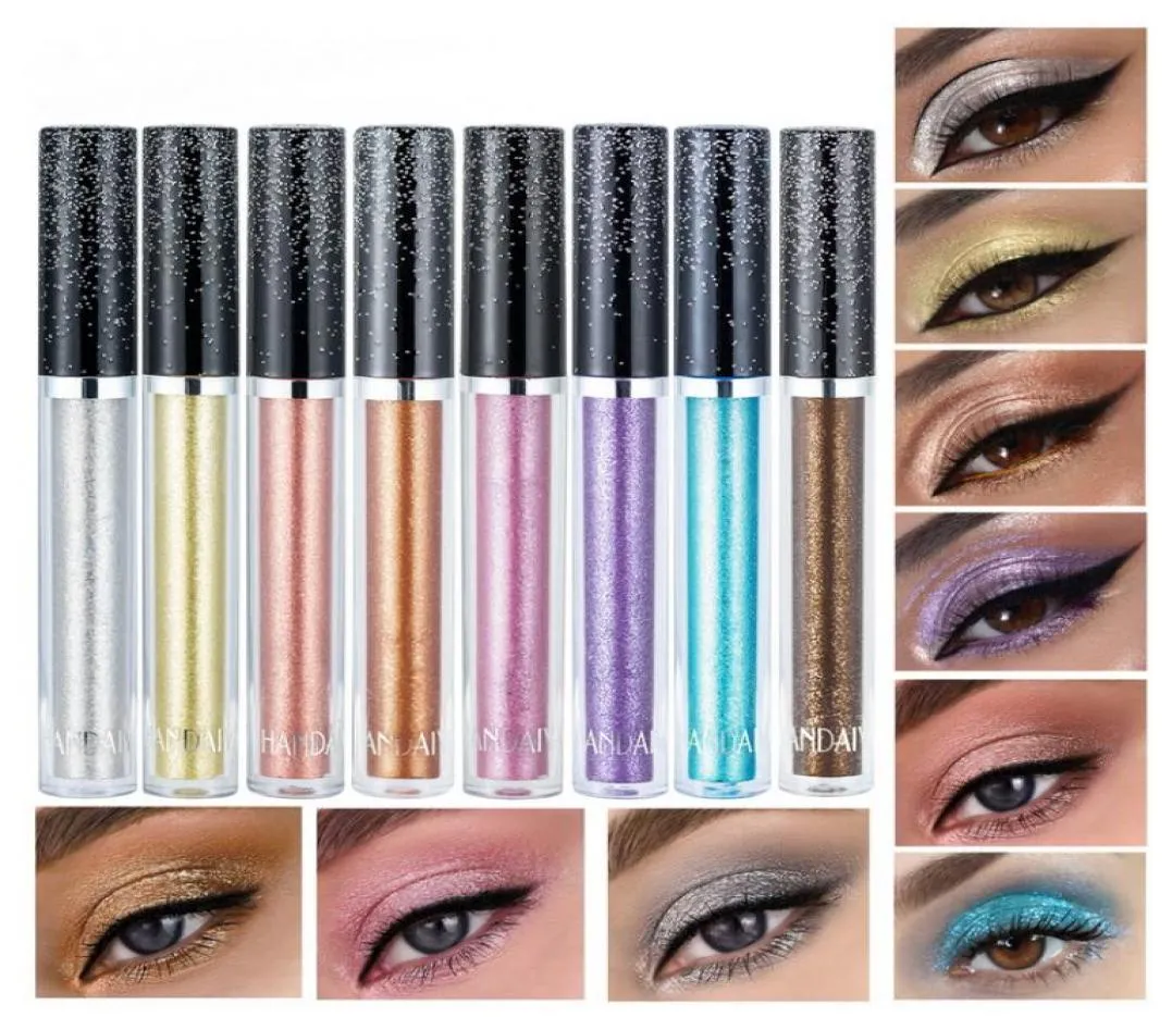 Handaiyan Liquid Eyeshadow 12 Color Single Eye Shadow Glitter Diamond Pearl High Shiny Metallic Finish Makeup Eyeshadows9922587