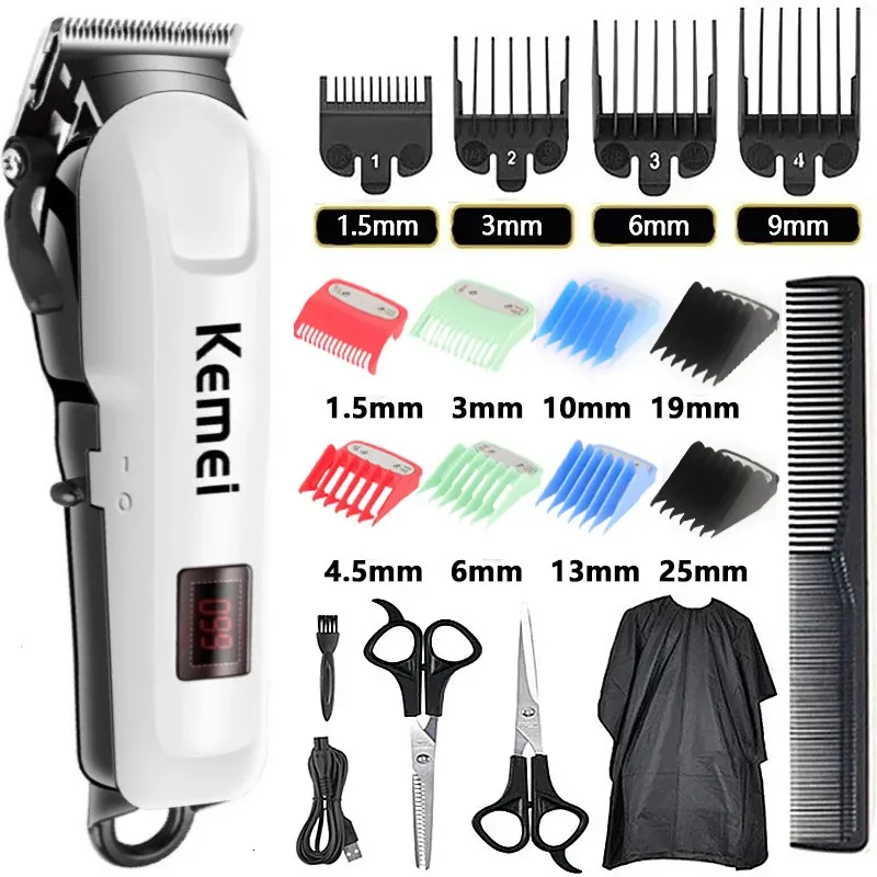 Hårtrimmer Electric Hair Clipper Hair Cut Maching Wireless Trimmer Men Professional Clipper Machine Rechargeble Hair Cut Barber 809A 231101