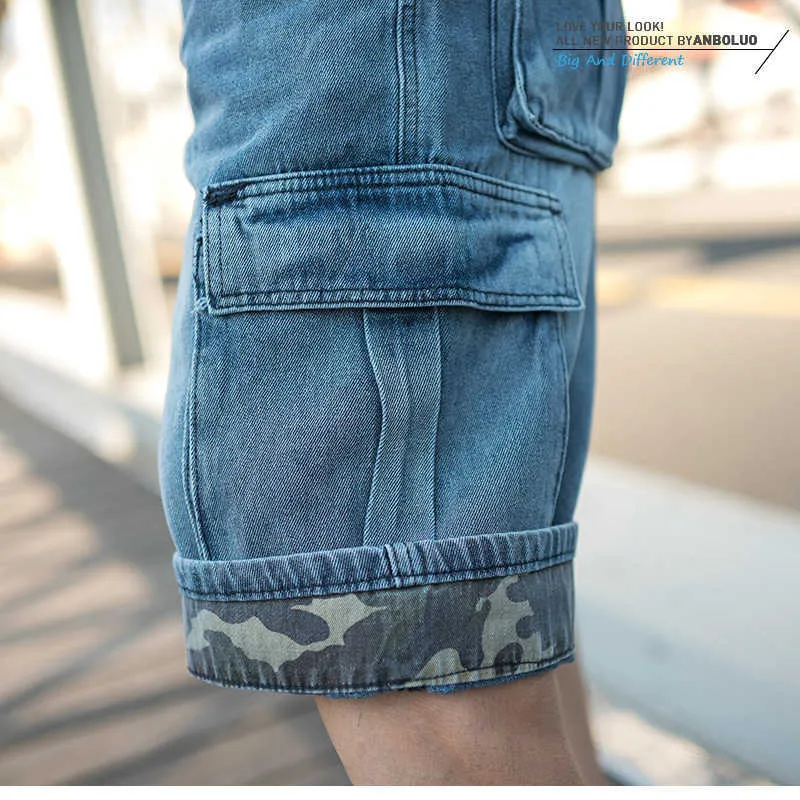 Hip Hop Blue Jean Cargo Shorts For Men With Wide Leg, Multi Pocket, And  Cropped Design Loose Cargo Fit In Plus Size 44 P230308 From Misihan02,  $38.18
