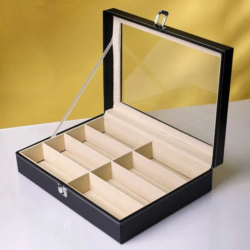 Custodia Occhiali Chiusura Magnetica Scatola Porta Occhiali Da Sole In Pelle, Organizer Per Occhiali Da Custodia Vintage Chiusura Magnetica - 11