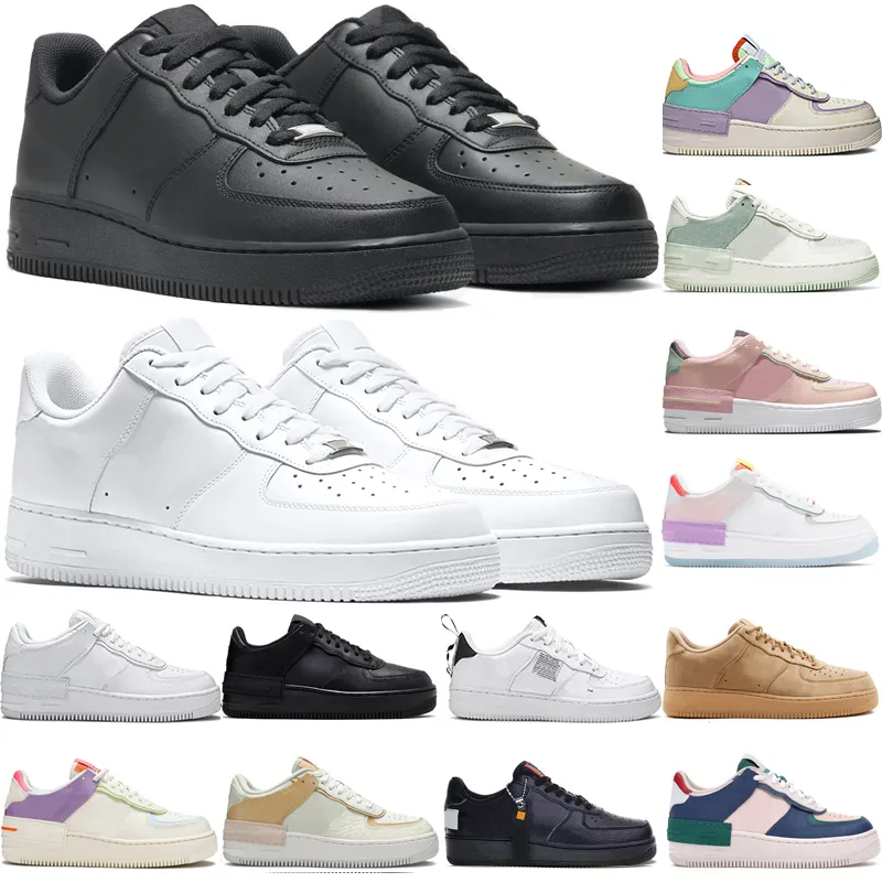 Nike Air Force 1 airforce 1 Air Force One Designer Hommes Chaussures De Course What The NYC LA Triple Blanc Noir Cactus Jack Chlorophylle Faune Marron Jackie Robinson Pistache