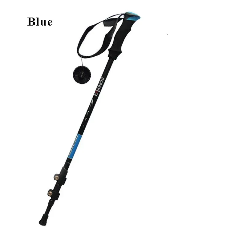 스키 극 개폐식 지팡이 접이식 지팡이 트레킹 트레킹 초경성 캠핑 장비 액세서리 자연 하이킹 스키 폴 CA03 231102
