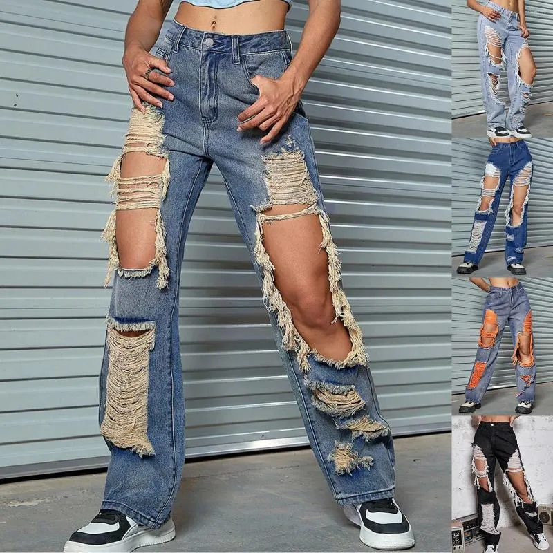 2023 Korean Fashion Womens Booty Lifting Denim Jeans Chic Straight Leg