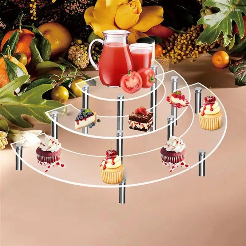 Bakeware Tools Acrylic Cupcake Stand Display Christmas Wedding Party Cake Holder Desktop Dessert Tray Stackable