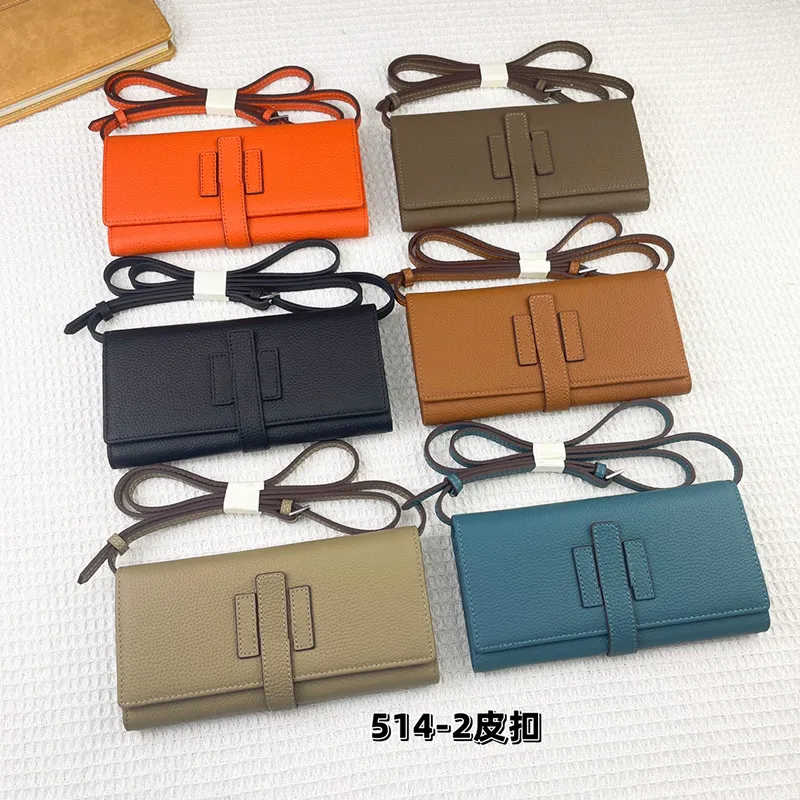 Genuine Leather Wallet for Women Mini Designer Shoulder Bag Black Blue Lady Crossbody Bags Cards Purse Fashion Handbag with Box