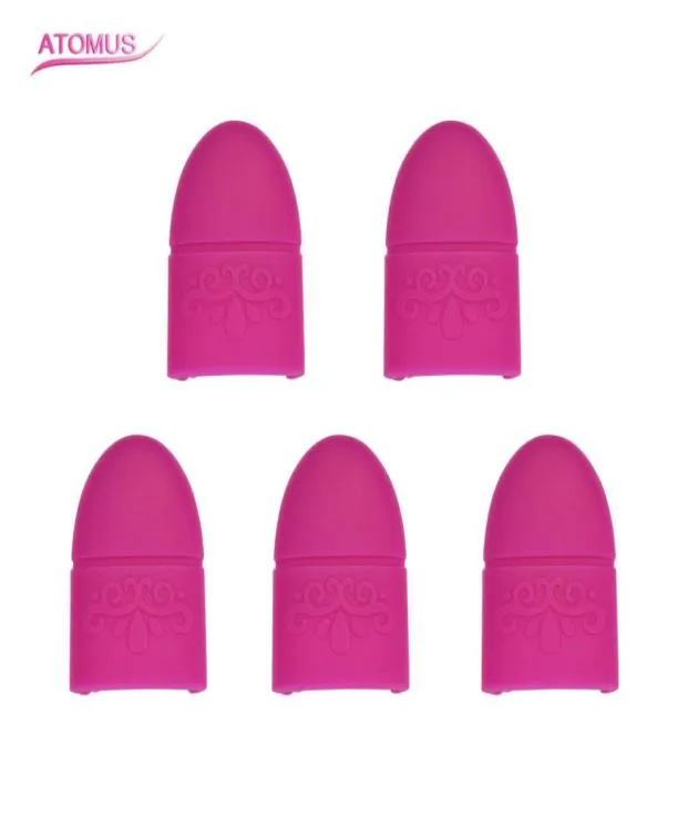 5 pezzi set riutilizzabile armatura in silicone morbido scarico unghia punte per smalto gel UV smalto gel involucro avvolgente elastico in silicone immergere Mani4547233