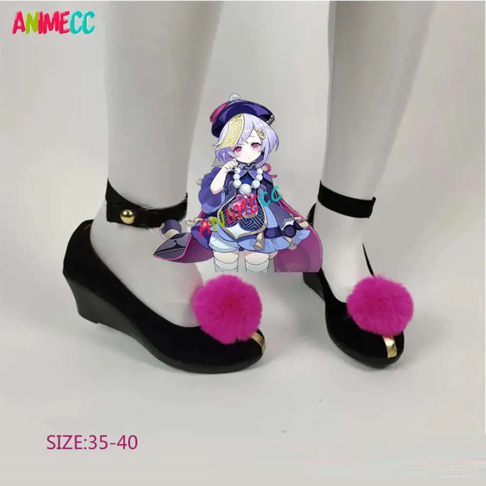 Juego Genshin Impact Qiqi Cosplay Halloween carnaval fiesta zapatos hecho a medida tamaño 35-40 cosplay