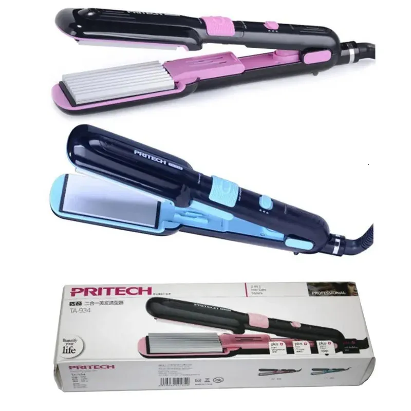 Fer à lisser PRITECH TA934 2in1 Salon céramique Curling Styler vague lisseur bigoudi maïs fers interchangeables sertisseuses 231101