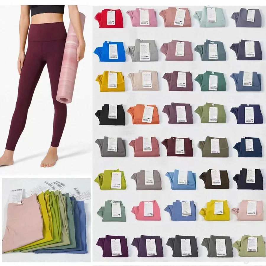 active Pants Spring Women lulus lemons Align Womens Leggings Shorts Tank Biker Bra Top lululemens Yoga Outfit Knee Length Womens Gym High I8CE#