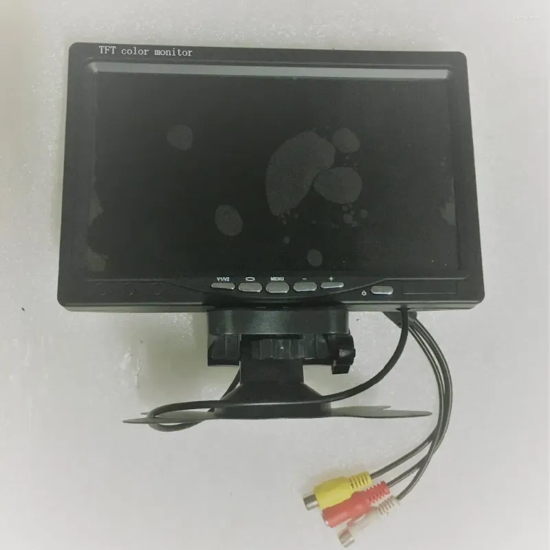 Polegada HD LCD Monitor 1024 600 Resolução Carro Invertendo Estacionamento Display Com 2 Entradas De Vídeo Para NTSC PAL