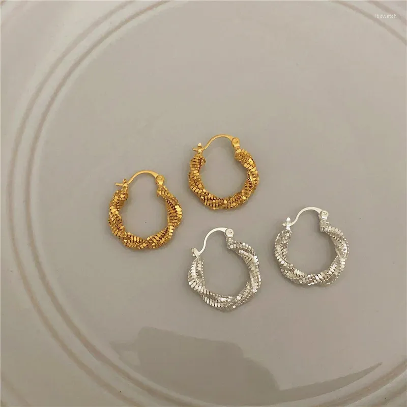 Pendientes colgantes exquisitos dijes circulares trenzados con cuentas joyería de moda para mujer joyería de moda coreana delicada