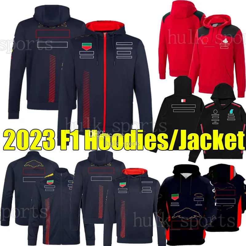 2023 F1 Team Jaqueta à prova d'água Fórmula 1 Conjuntos de corrida Moletom Top Primavera Outono Vermelho Terno de Corrida Ventilador Casual Jaqueta com Capuz Hoodies