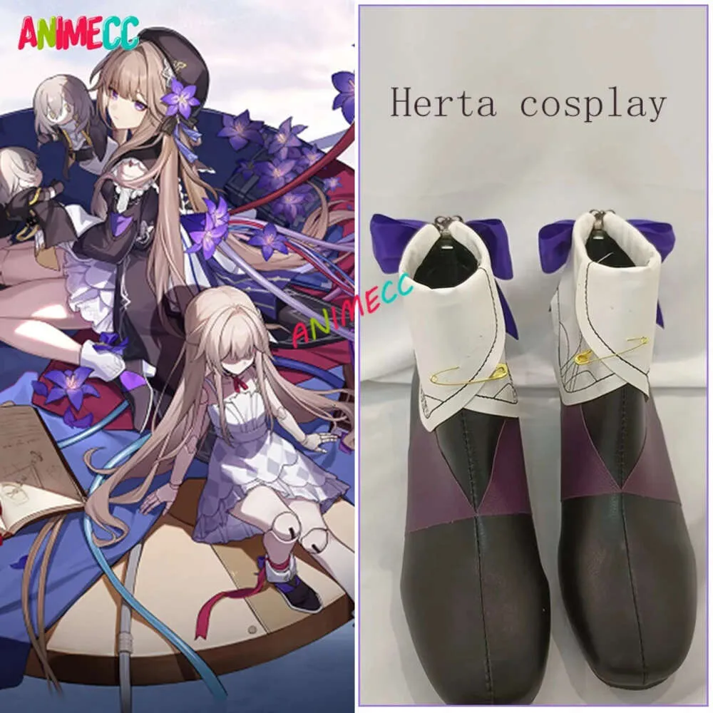 Herta Honkai Star Rail Boots Anime Game Halloween Party Chritmas Comic Con Cosplay Buty Cosplay