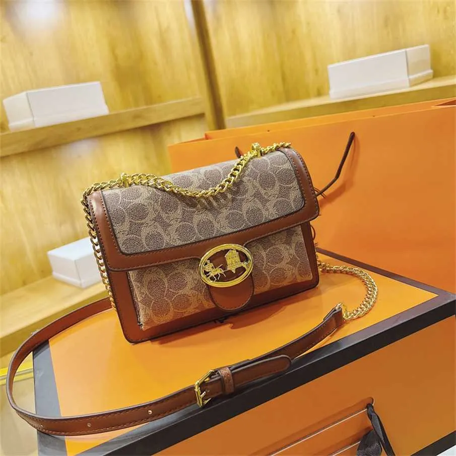 Women's Spring 2023 New designer Light Luxury Cross Shoulder Small Square Bag Versatile and Chain Purses Outlet