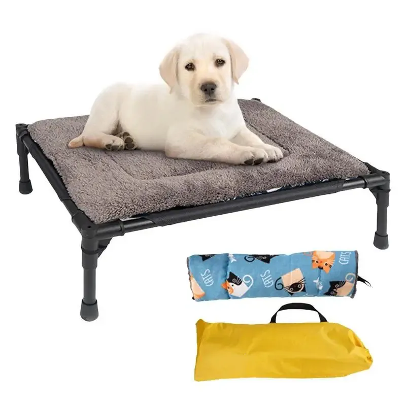 kennels pens Cama elevada para perros Cama portátil para perros Cama para mascotas Cama elevada antideslizante para perros grandes, medianos y pequeños, para acampar en la playa 231101