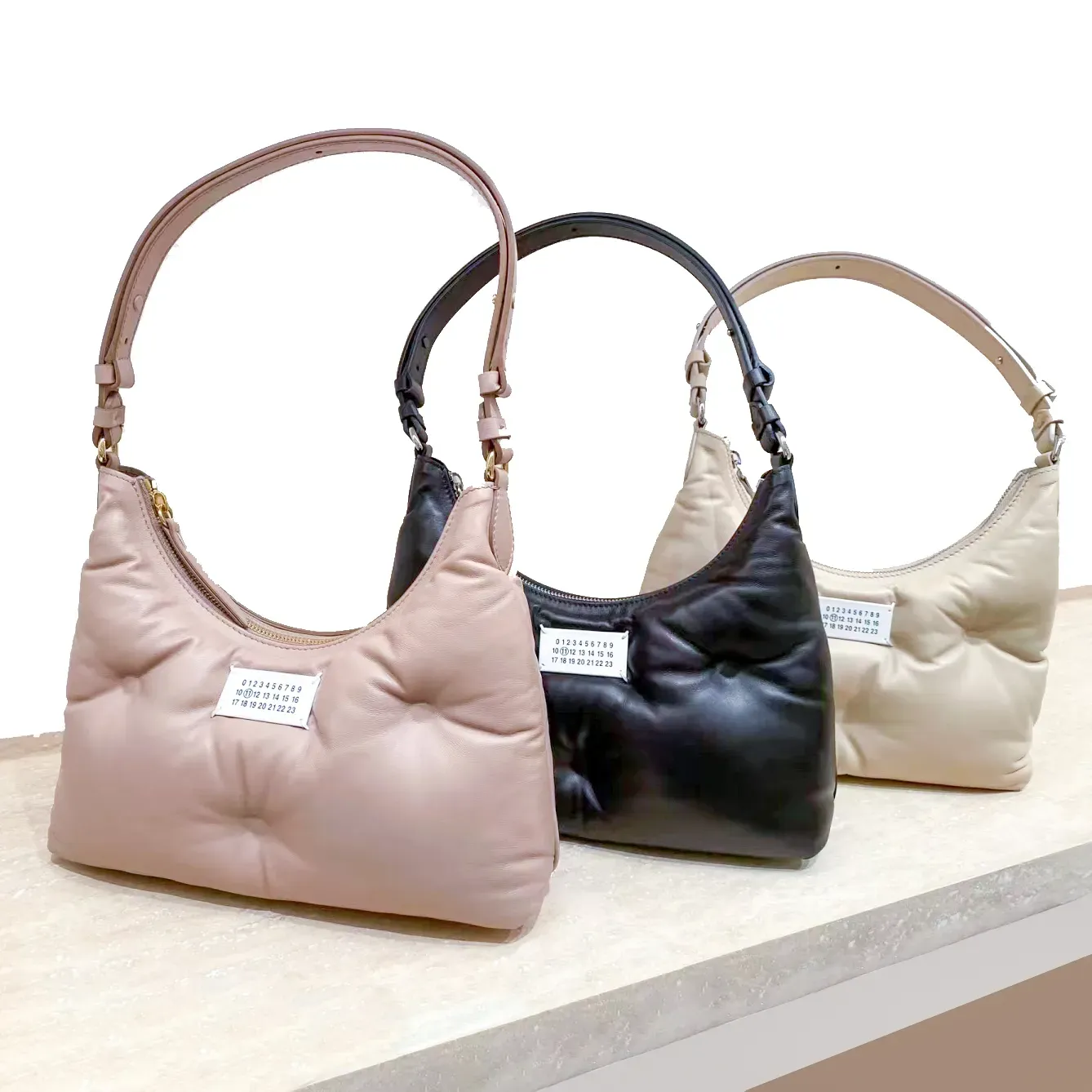 Designer Genuine Leather Croissant Bag Margiela Purse Luxury Shoulder Half Moon Bag Women s Handbag Crossbody Pochette Men s Fashion Tote Girls