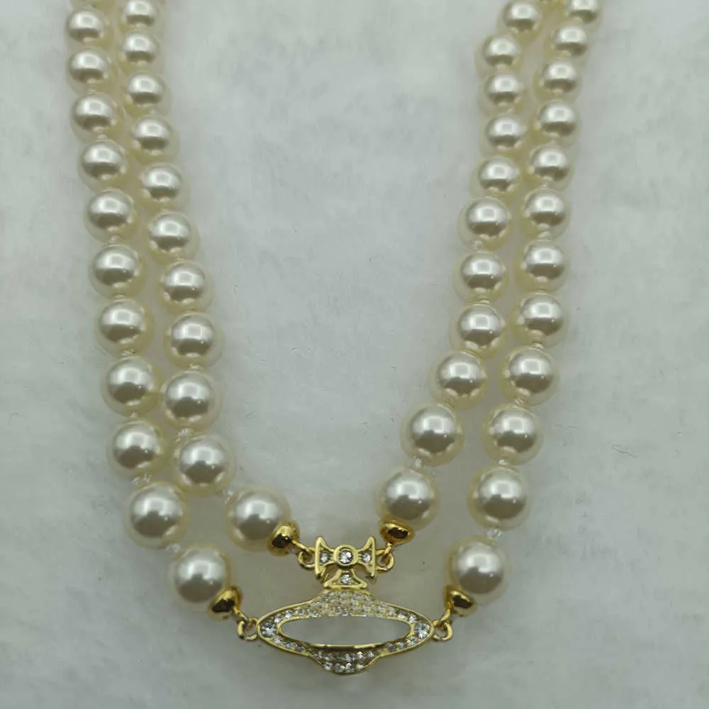 Sier vivi pingente moda jóias colares cheio de diamante dupla camada pérola botão magnético clássico pequeno grupo colar feminino