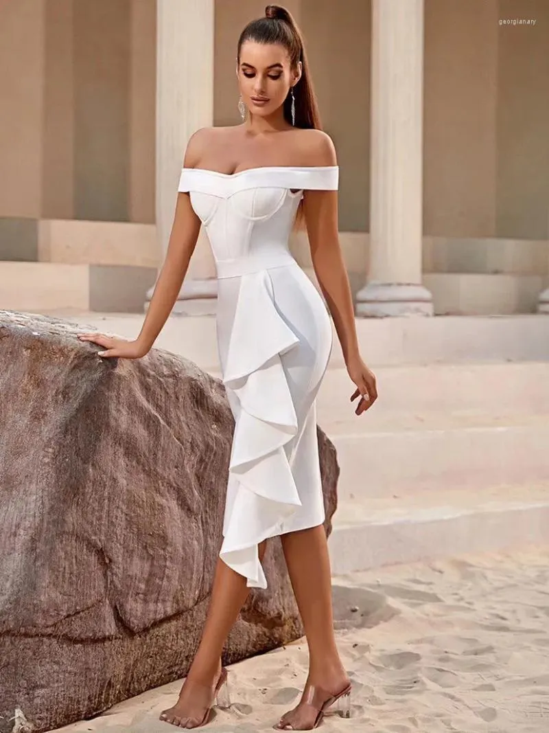 White club cheap party dresses