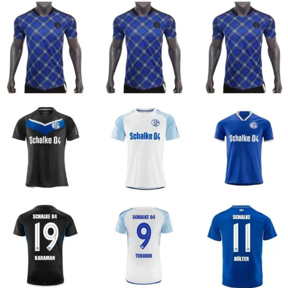 Qqq8 23 24 Schalke 04 Soccer Jerseys Home Sponsor Kutucu Schopf Serdar 2023 2024 Mascarell Ozan Terodde Zalazar Bulter Pieringer