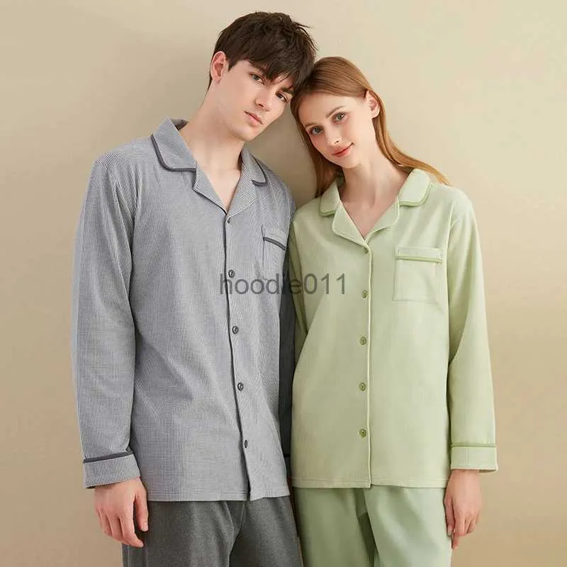 Women Sleep Lounge Hurtownia Niestandardowa jesienna piżama dwuczęściowy bawełniany lapel Long Sle luksusowy luksusowa pajęca L231102