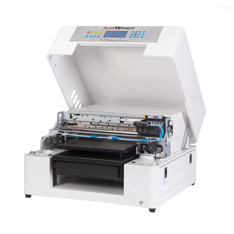 Stampante digitale per tessuti in cotone di dimensioni complete Macchina da stampa per magliette a 6 colori con vassoio per magliette gratuito