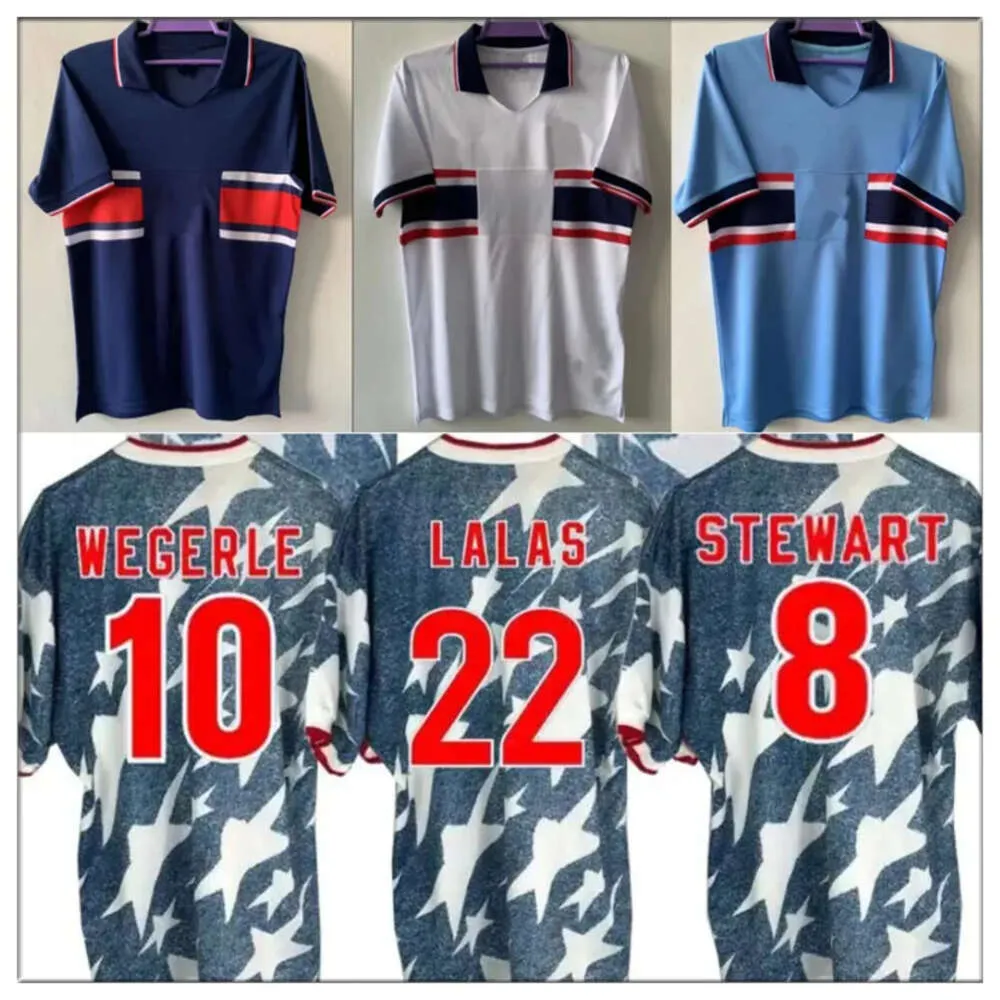 QQQ8 RETRO 1994 1995 1997 Away Shirt Soccer United States Jerseys Wegerle Lalas Ramos Balboa 94 Classic Football Shirts