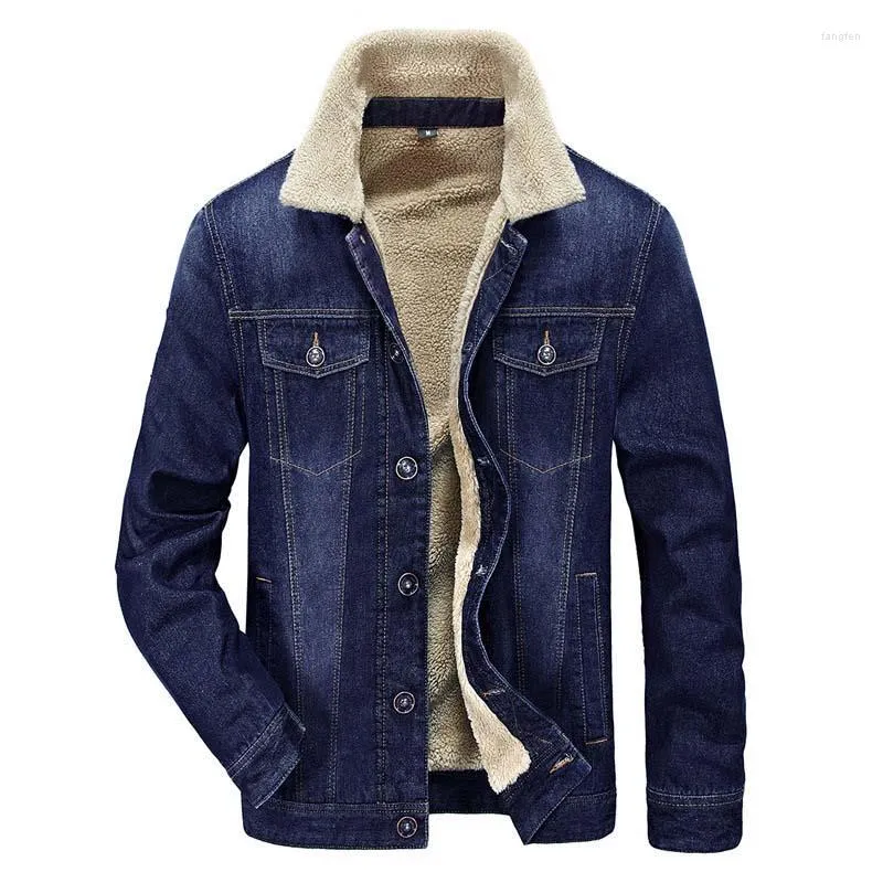 Masculino de marca de marca de camisa de inverno com cowboy de jeans de jeans de jeans de cowboy de jeans de algodão masculino parka casacos