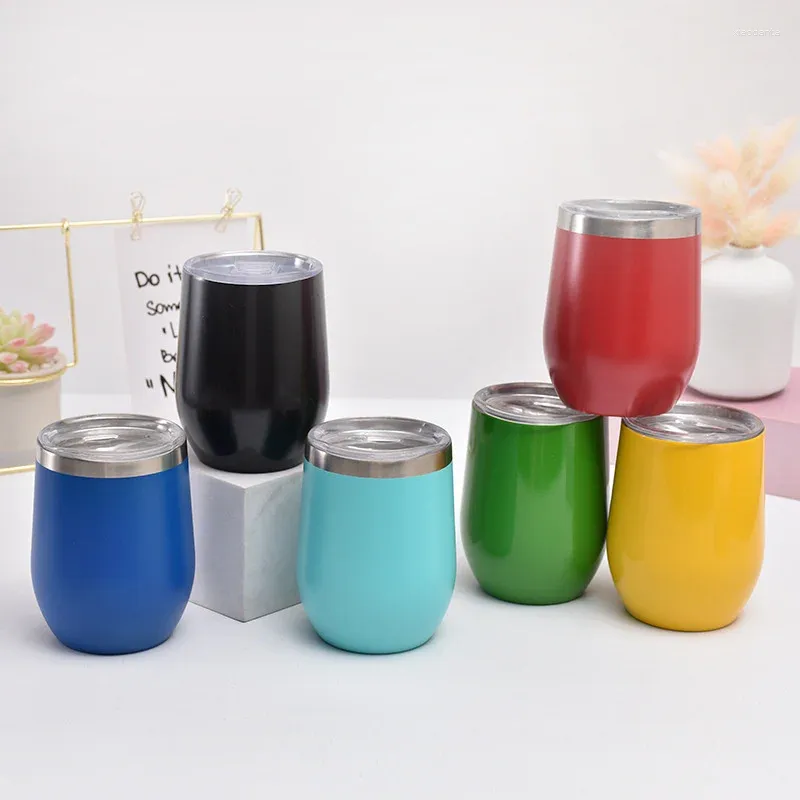 Water Bottles 12oz Tumbler Wine Coffee Mug Stainless Steel Vacuum Insulated Thermo Beer Cup Leak Proof Thermal Bottle