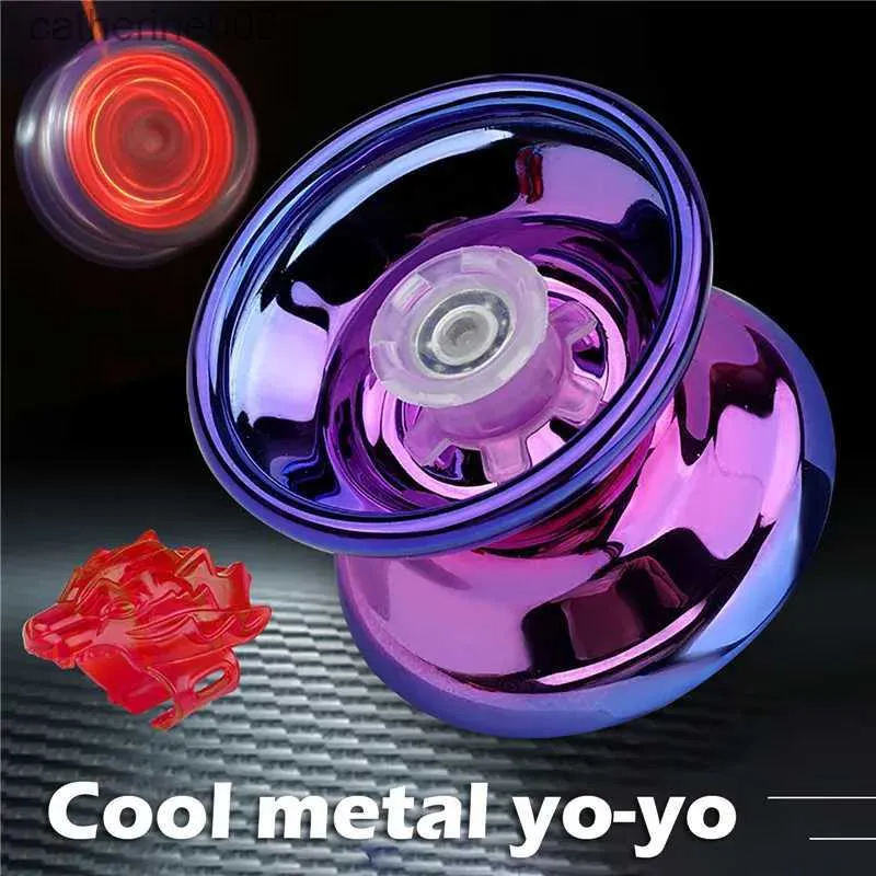 Yoyo New Professional Aluminum Metal Yoyo For Kids And Beginners Metal Yo-Yos For Kids And Adults With Yoyo Accessories Birthday GiftL231102