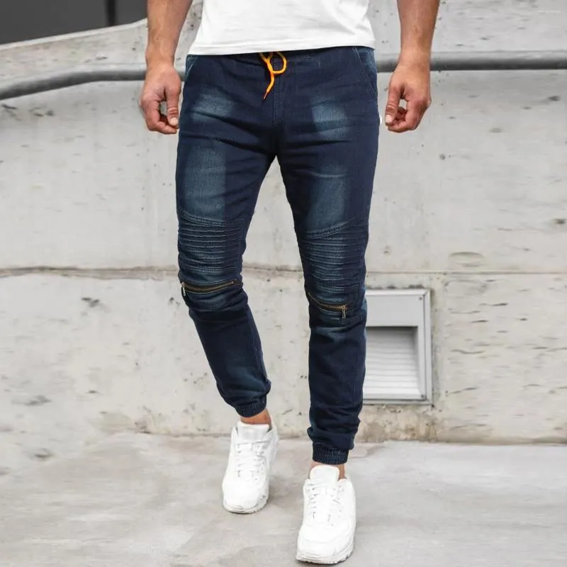 Jeans para hombres 2023 coreano lavado para hombre largo delgado ajuste hip hop streetwear pantalones de mezclilla de gran tamaño elástico vintage hombre