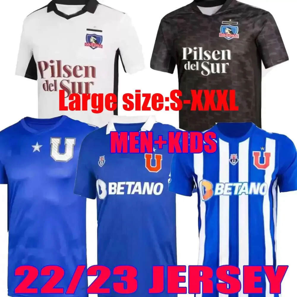 Qqq8 2022 2023 Colo Soccer Jerseys Universidad De Chile Spécial 22 23 Chemises Accueil Bleu Blanc Troisième 3ème Kit de Football