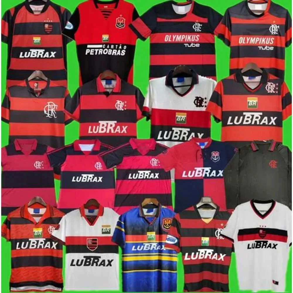 QQQ8 Flamengo Soccer Jerseys Retro 1978 1979 1982 1988 1990 1994 1995 2001 2003 2004 2007 2008 2008 Vintage Football Shirts 78 79 82 88 90